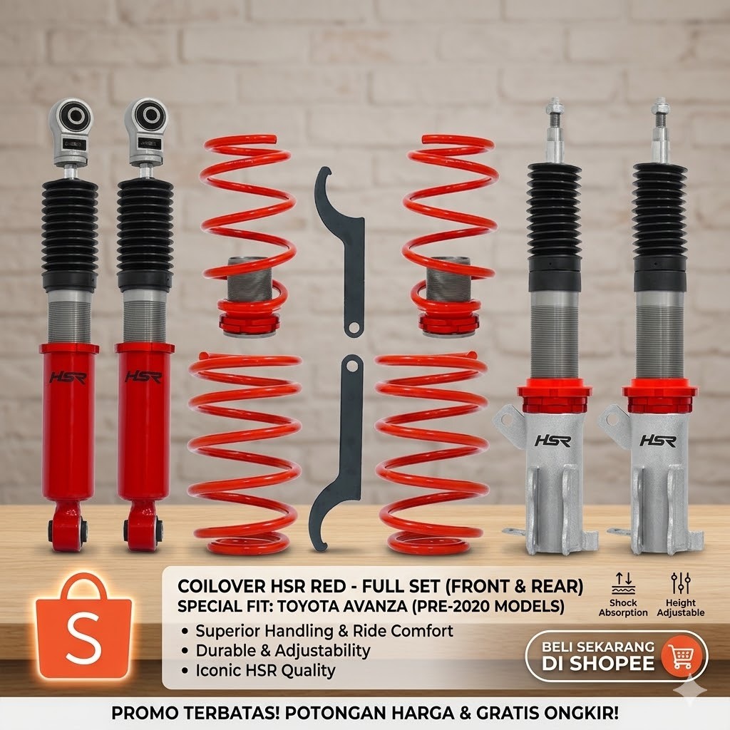 COILOVER AVANZA PAKET PER SPRING UNTUK AVANZA DLL PER CEPER PAKET GANTENG MOBIL AVANZA