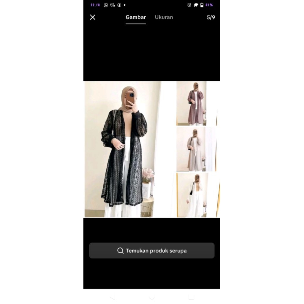 outer brokat kondangan cardigan kekinian lengan balon