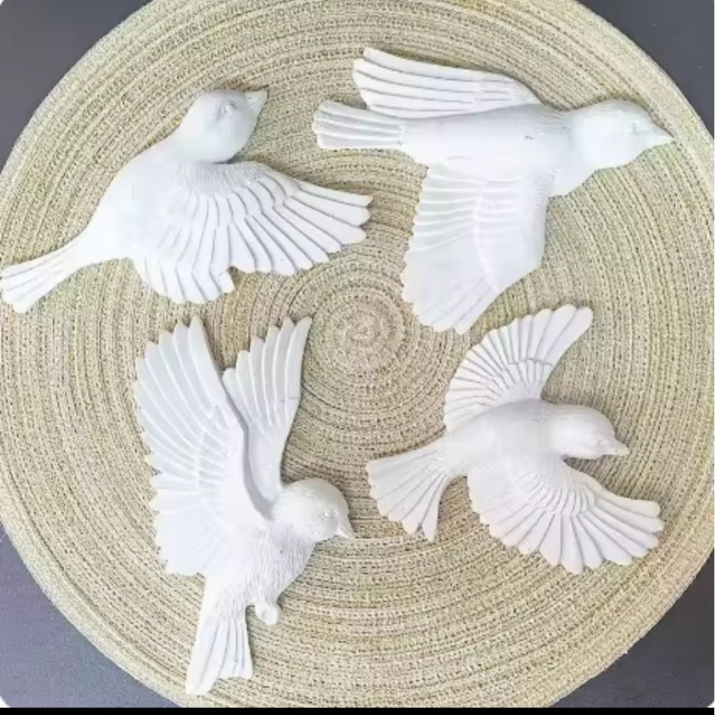 hiasan plafon dinding gypsum burung pipit 3D