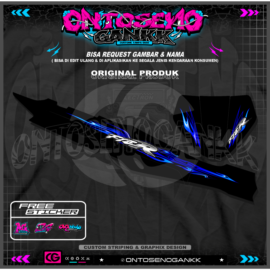 Striping Fizr Custom Fizr VARIASI Striping Fizr - Striping Fizr Full Clutch Fizr Sporty Striping F1z