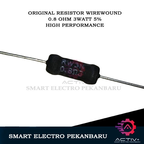 ORIGINAL RESISTOR 0.8 OHM 3WATT 5% WIREWOUND PANASONIC 0,8 0.8OHM 0,8OHM PENGGANTI 0R8 0R7 0R6