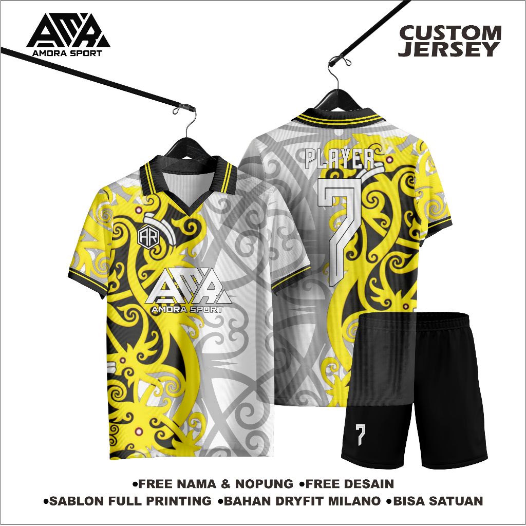 Jersey Bola Custom / Kaos Futsal Design / Gratis Nomor