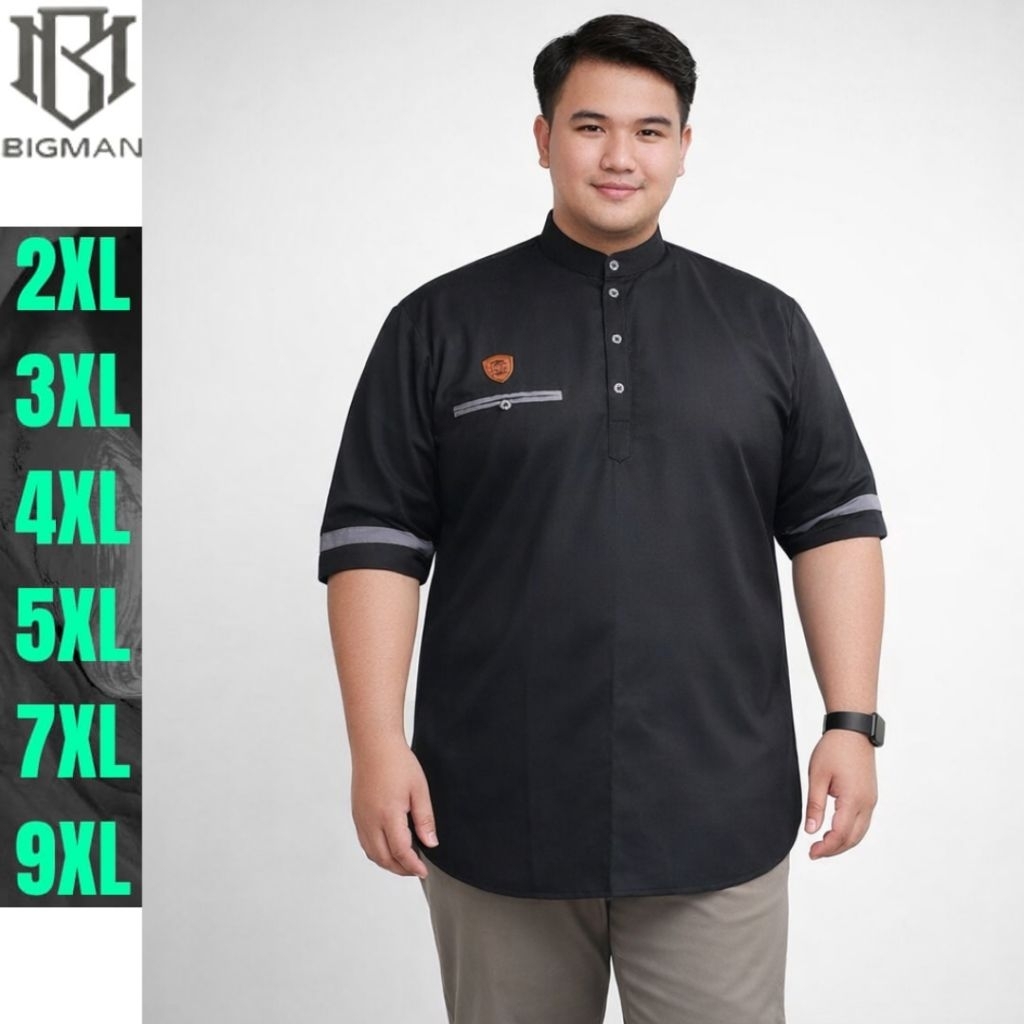 Koko kurta Pria lengan Pendek Baju Koko kurta Jumbo M L XL 9XL 7XL 5XL