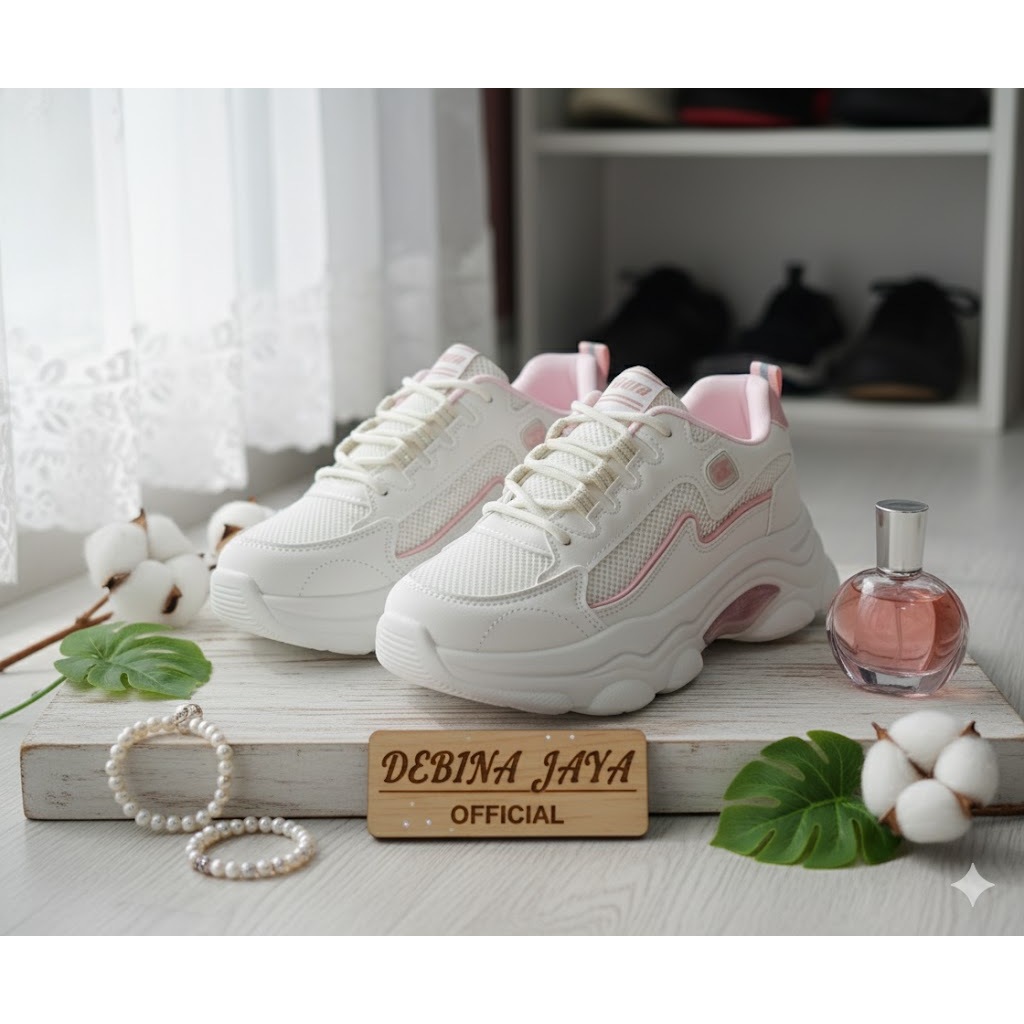 Debina jaya Official – Sepatu Duff RAVENA - No. 37-41 - Sepatu WANITA Fashion Sport Casual Sneakers 