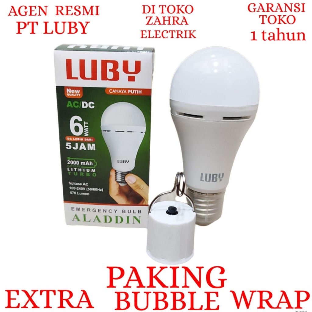EMERGENCY LED LUBY / LAMPU LED LUBY ALADIN 6W