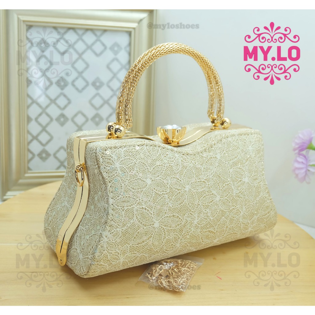 TAS PESTA WANITA CLUTCH KONDANGAN MEWAH ELEGAN PARTY BAG WEDDING DOMPET NIKAH LAMARAN SESERAHAN WISU