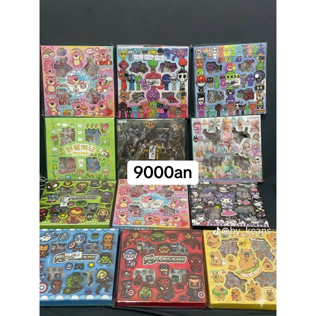 100 Lembar Stiker Anak Motif Aesthetic Anti Air