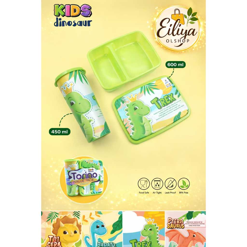 Lunch Box Bekal Set Botol Minum Torino Biggy