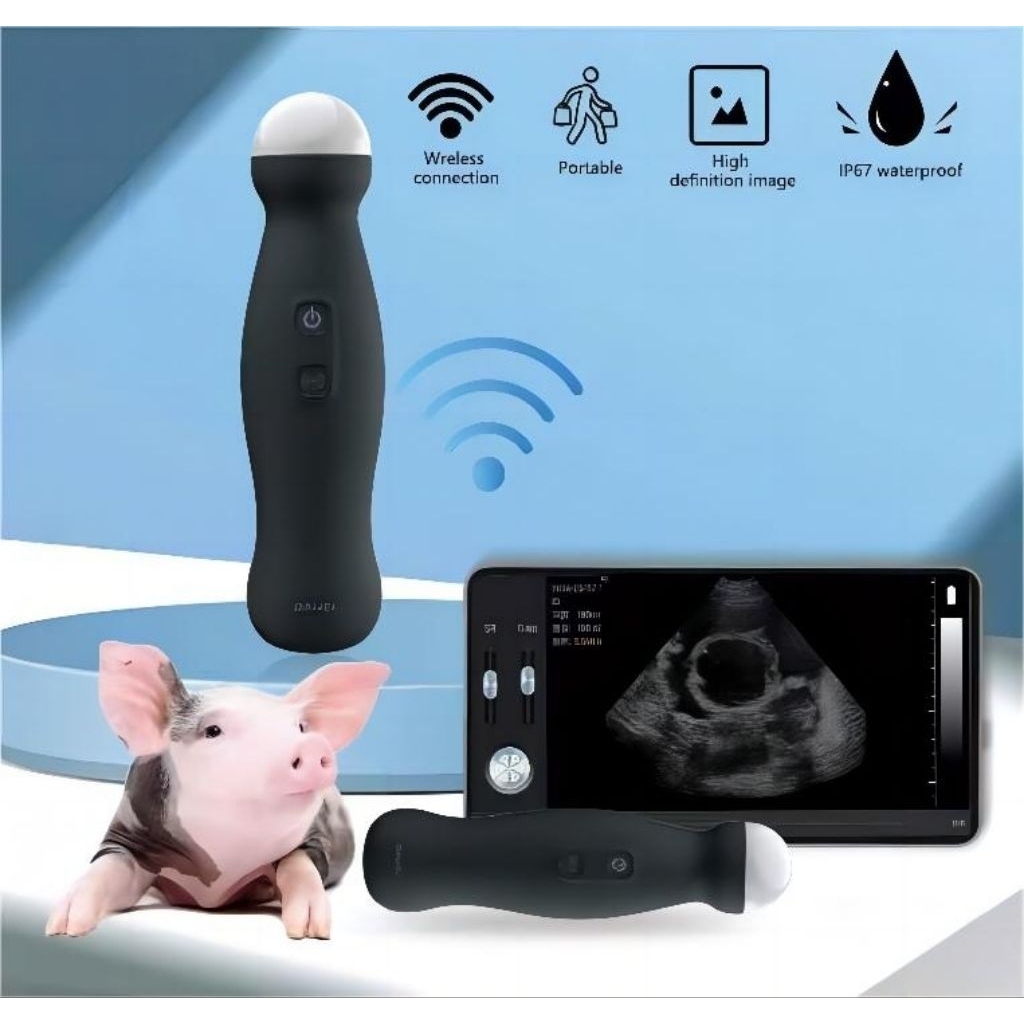 Dawei wireless mesin tes kehamilan gengam/alat USG hewan nirkabel portable