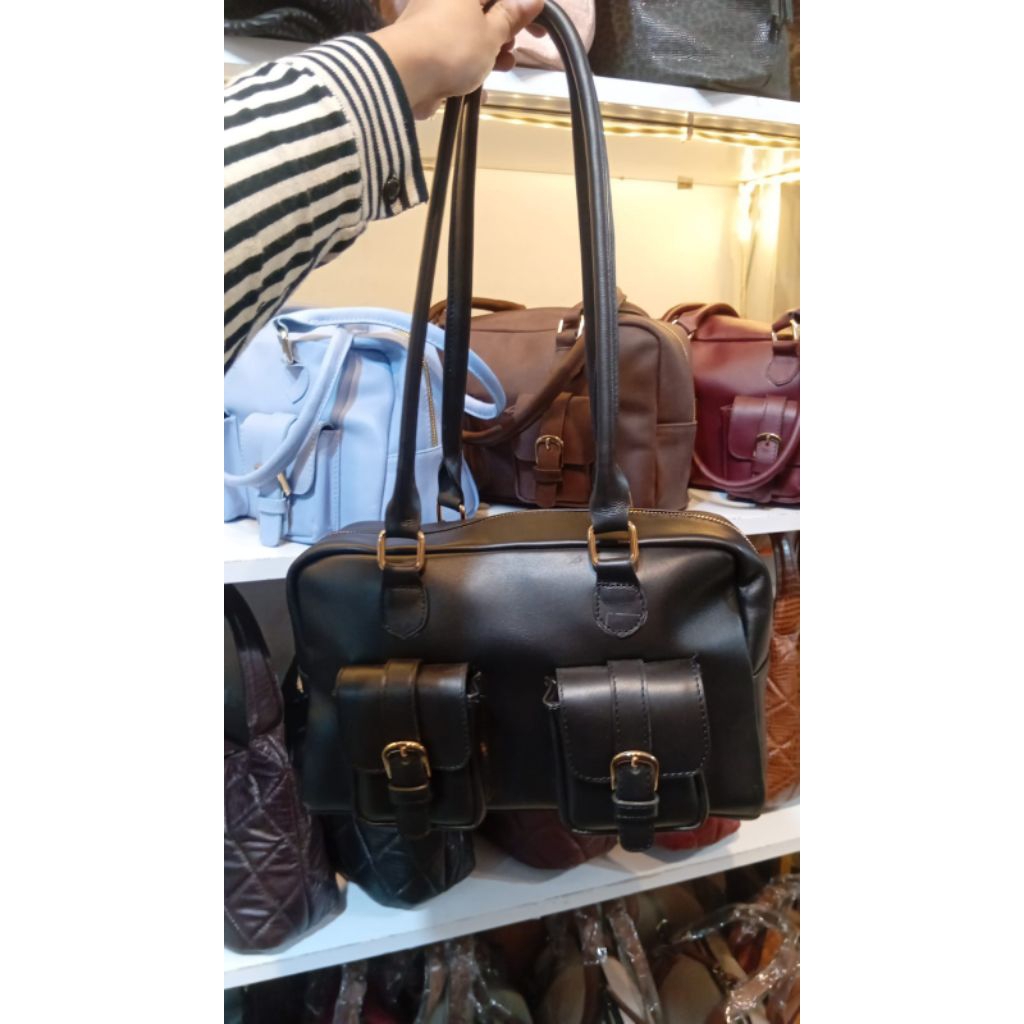 Tas Wanita Kulit Domba Asli Garut Tas Baguette Bag Shoulder Bag Cantik Keren Mewah Tas Ringan Lentur