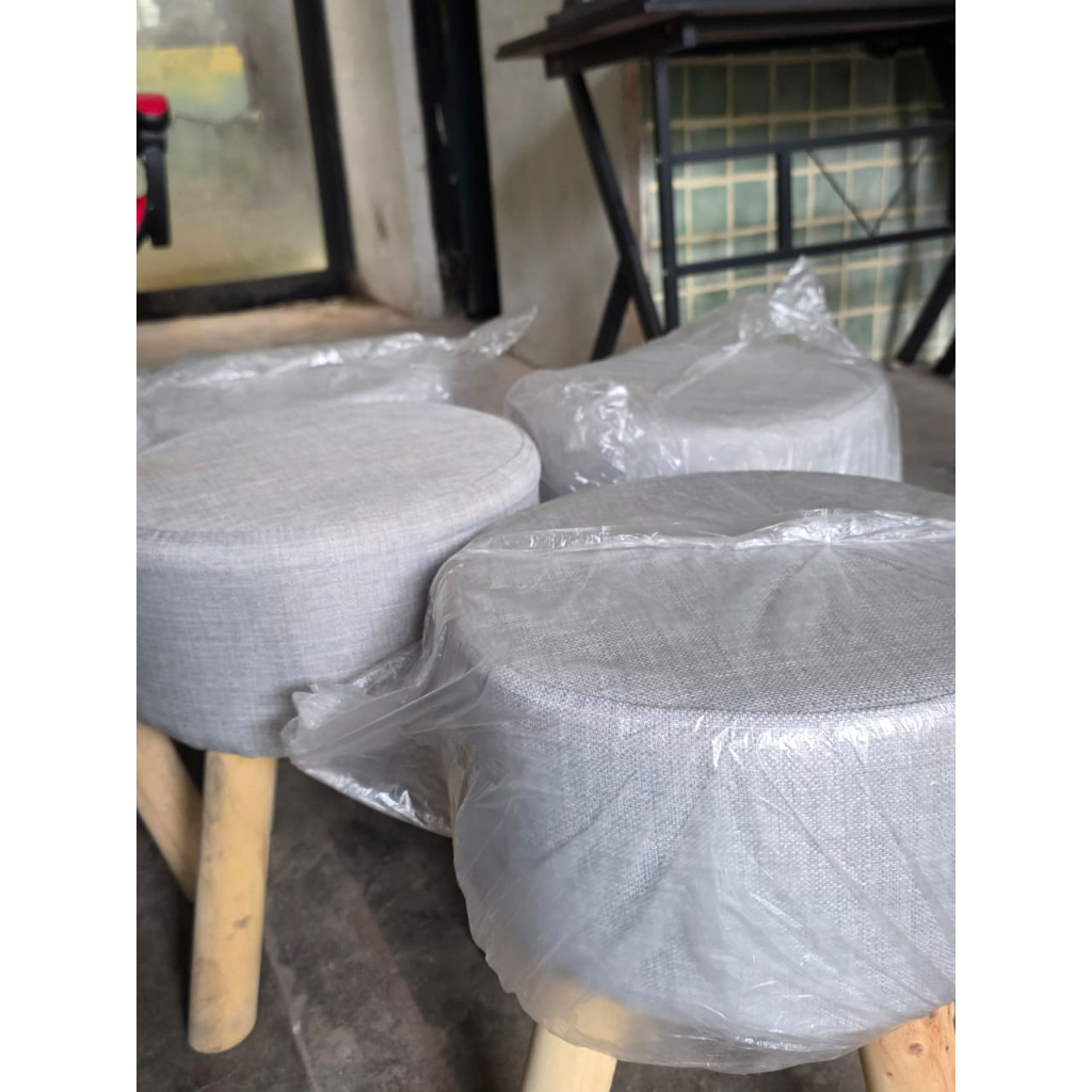 Stool Sofa Abu - abu || Second Pemakaian Murah