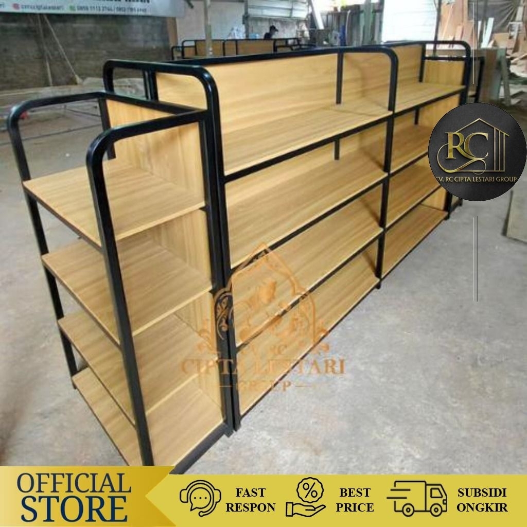 Rak Display Gondola Supermarket Model Industrial Rak Gondola