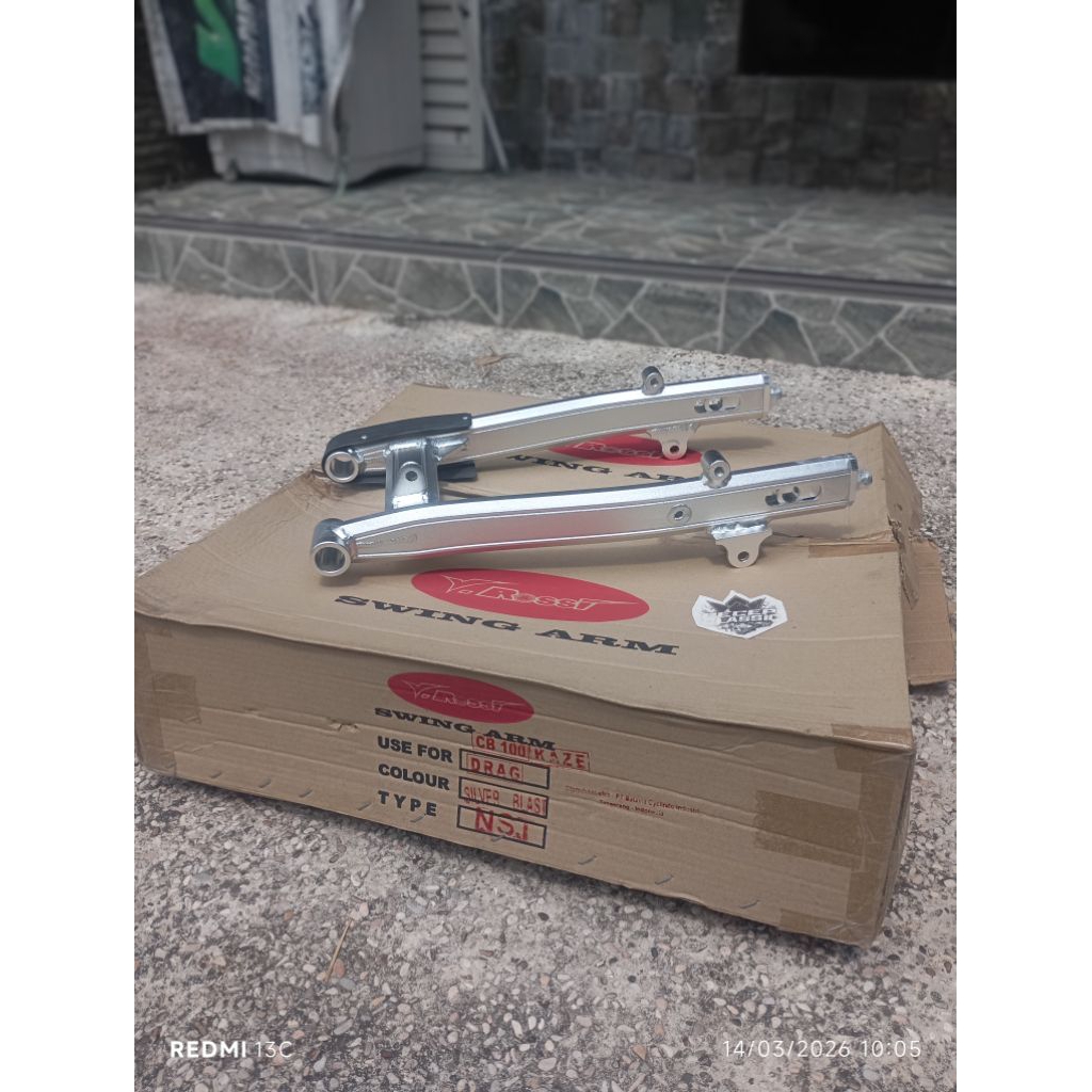 SWING ARM SUPIT SUPITAN CB100 MODEL KAZE V. ROSSI SILVER