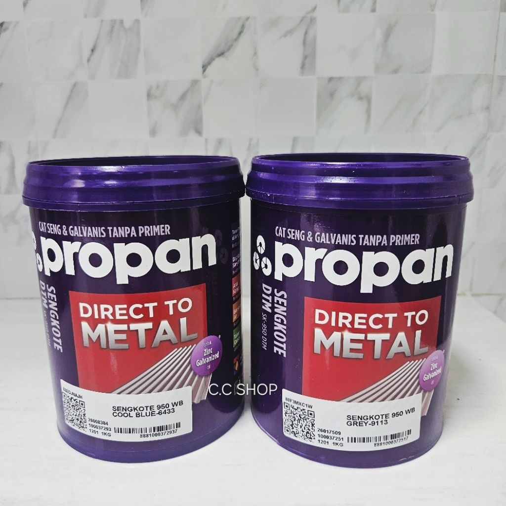 PROPAN SENGKOTE CAT GALVANIS 1KG / Cat Waterbased Antikarat Seng Metal Alumunium Besi Baja 1 kg / Ca