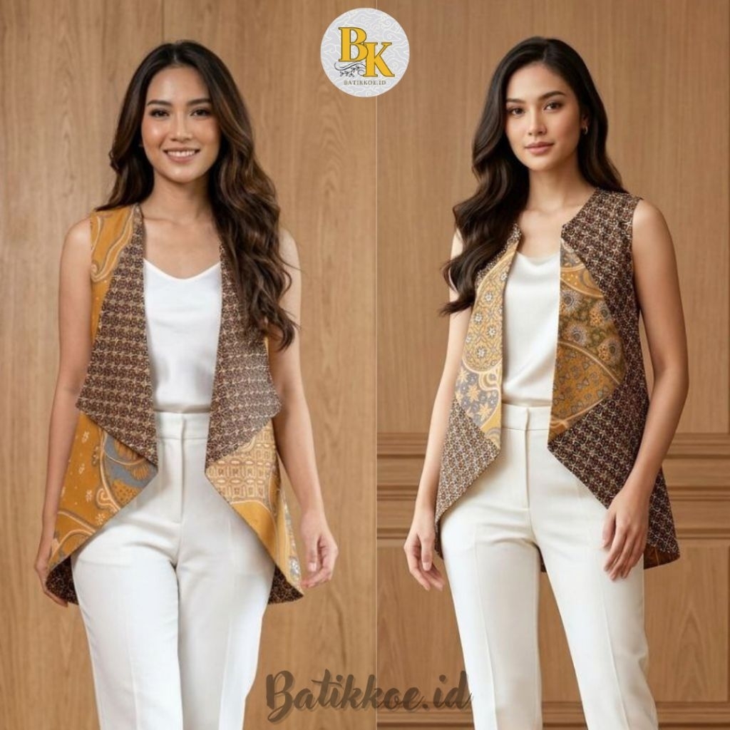 Outer Batik 158 WIN - Rompi Batik / Outer Batik / Luaran Batik Wanita/ Nuansa Batik/ Batik Etnik