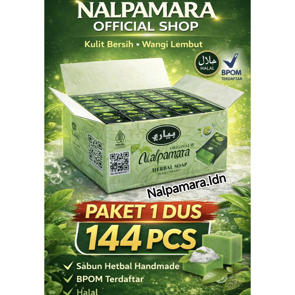 Paket Grosir 1DusSabun  NALPAMARA ORIGINAL HALAL BPOM Sabun Mandi Arab Herbal Soap