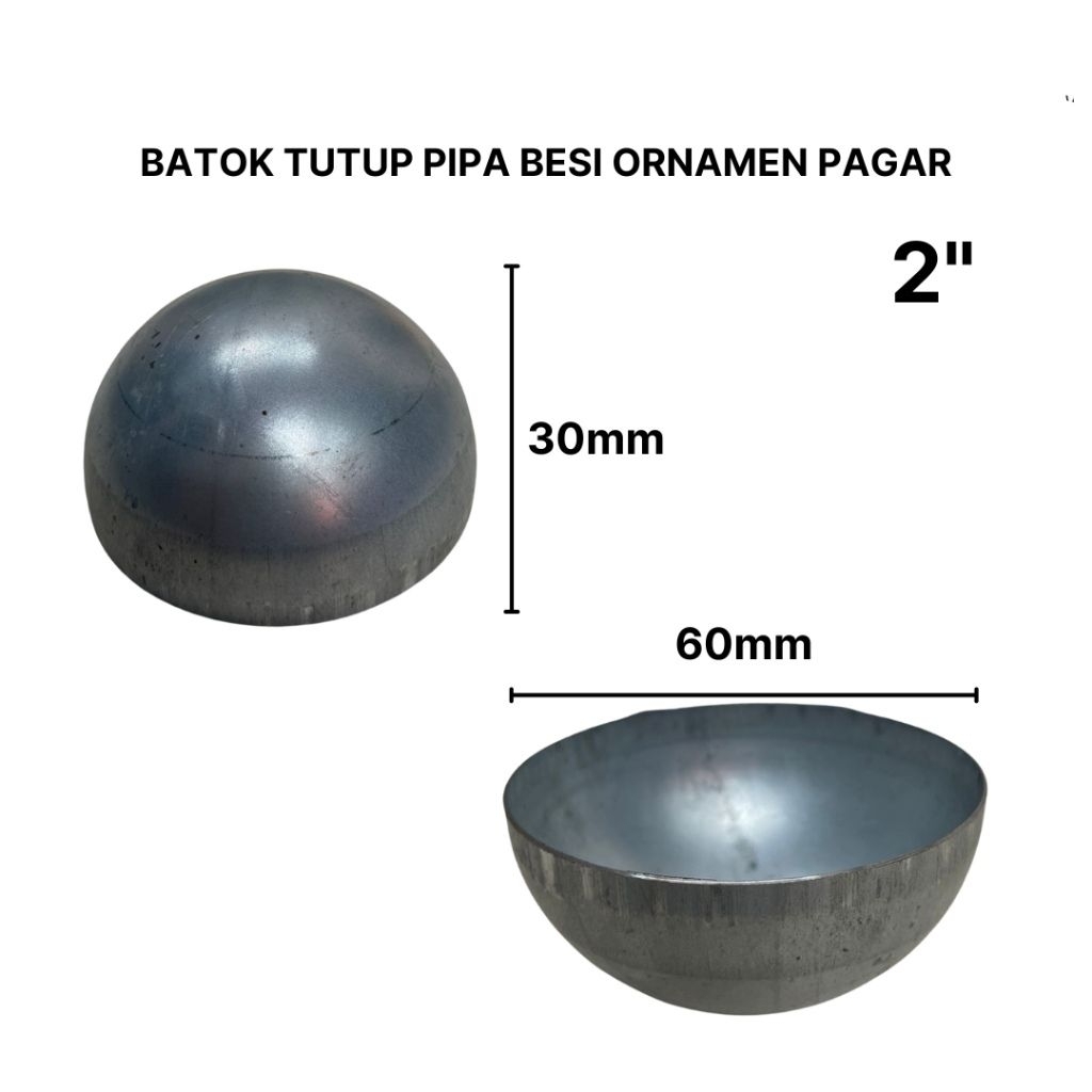 Batok Besi 2" Ornamen Pagar Besi