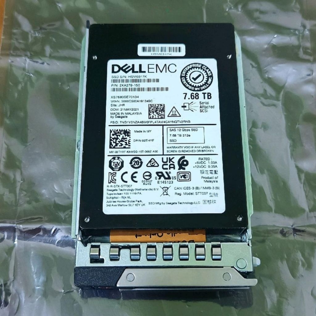 DELL SSD 7.68TB SAS 12Gbps BERGARANSI | PN:AXA279-150