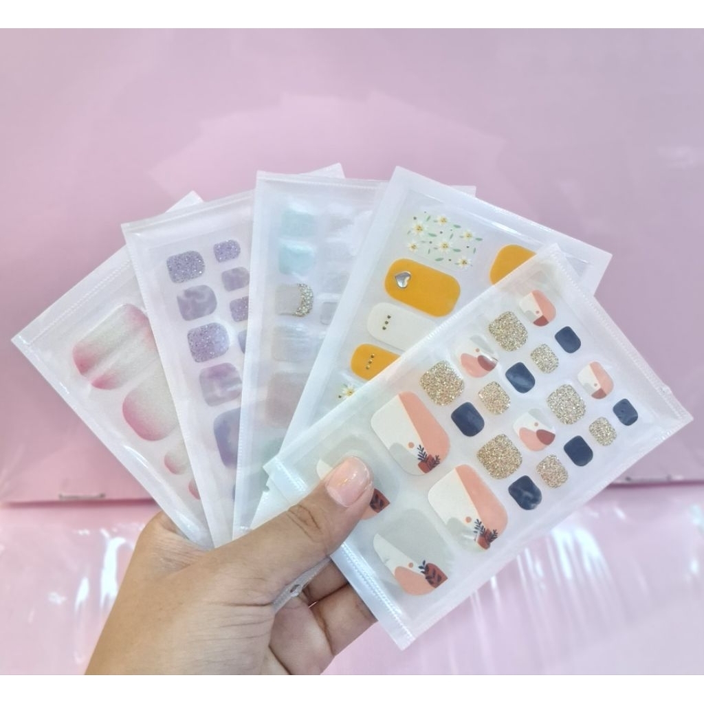 NAIL ART STICKER TEMPEL JARI KAKI DAN JARI TANGAN MANUAL 3D