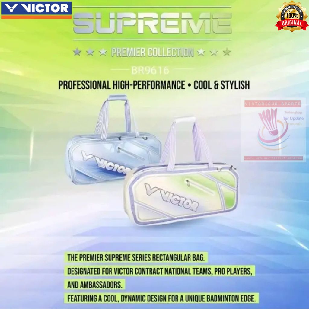New Tas Badminton Victor Supreme Series Rectangular Bag BR 9616 / BR9616 ORIGINAL