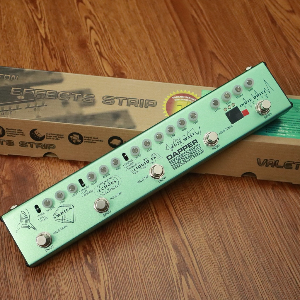 Valeton Dapper Indie Efek Strip Overdrive Delay Reverb Chorus