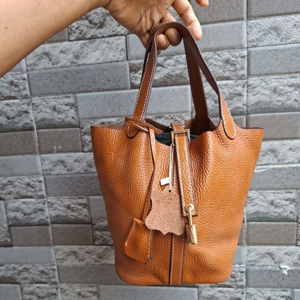 Top Handle Pico Genuine Leather, Tas Kulit Sapi Asli