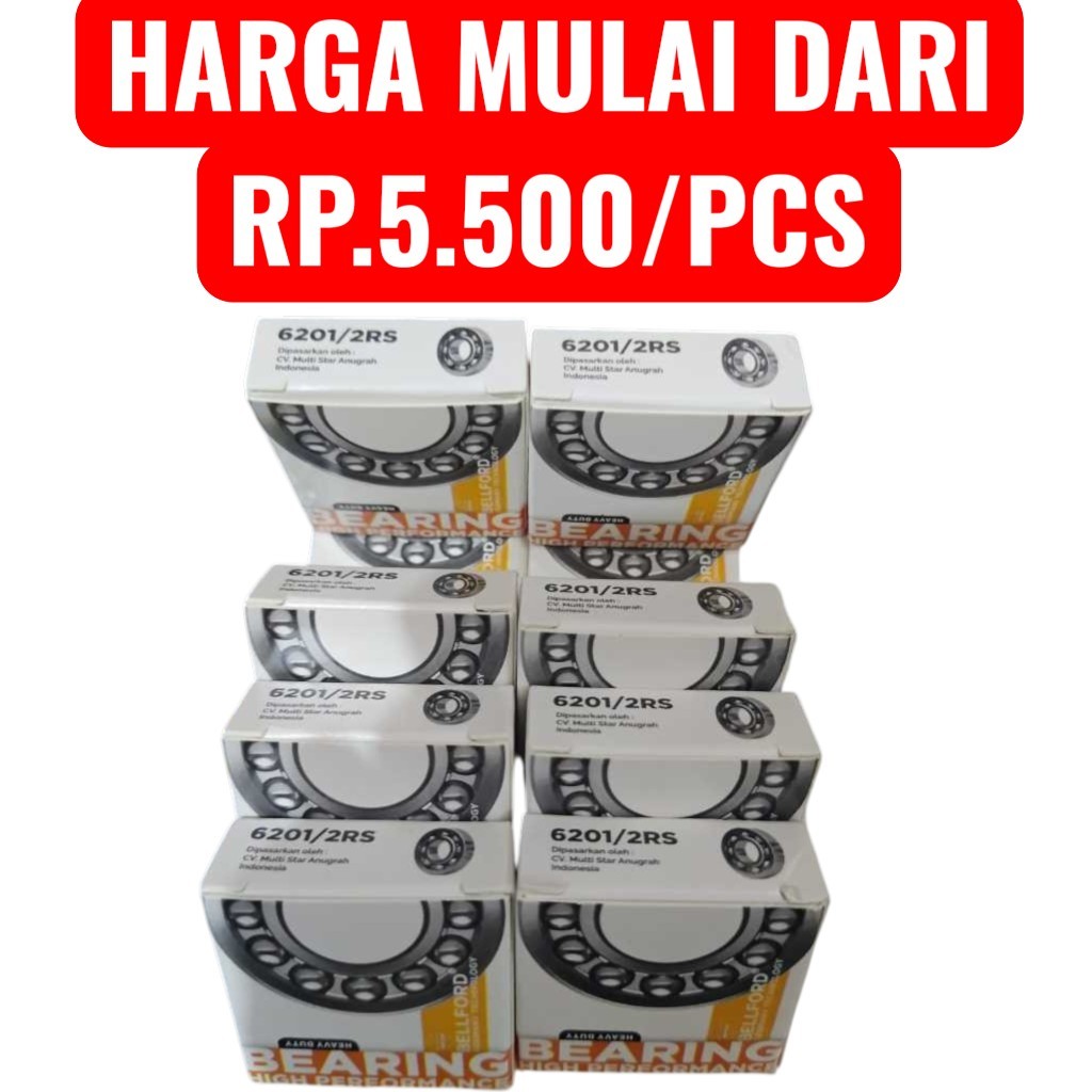 LAHAR/Bearing MERK BELLFORD (GERMAN TECHNOLOGY) UKURAN 6201 2RS