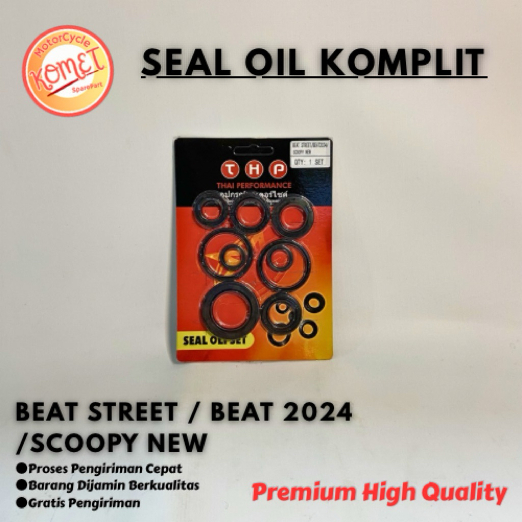 [KOMET]  SEAL OIL KOMPLIT BEAT STREET/BEAT 2024 / BEAT ESP / SCOOPY ESP / VARIO ESP [THP]