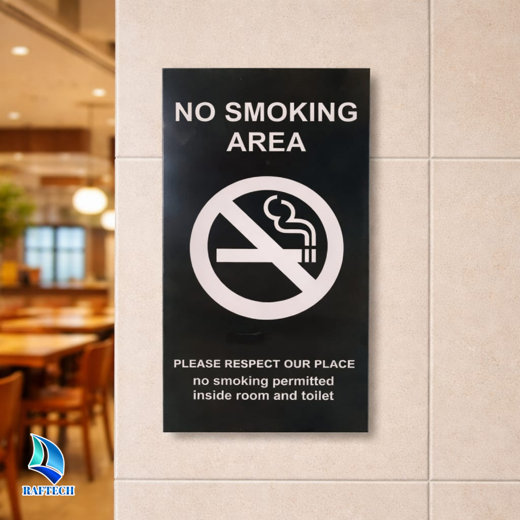 No Smoking Sign Akrilik | Signage No Smoking Area | Label Akrilik