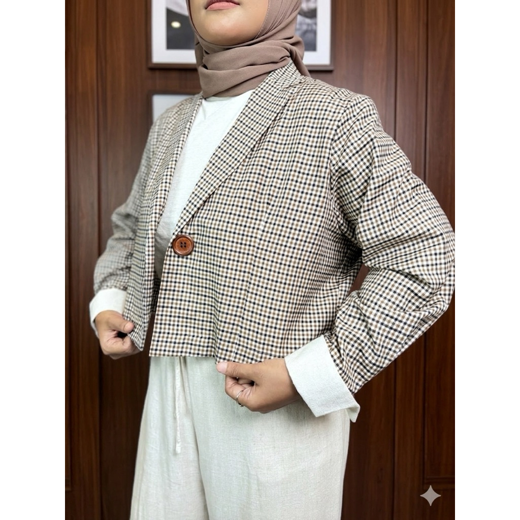 GIA - OUTER cotton CROP BLAZER | OUTER cotton CROP BLAZER Sekala