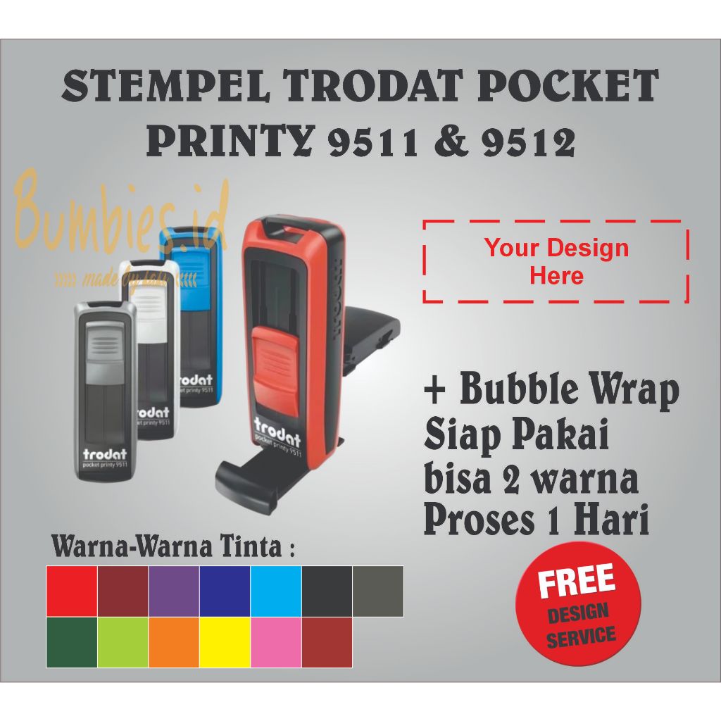 Stempel Saku trodat 9511 & 9512 nama dokter perawat Stempel Pocket | Stempel Dokter | Stempel SIP | 