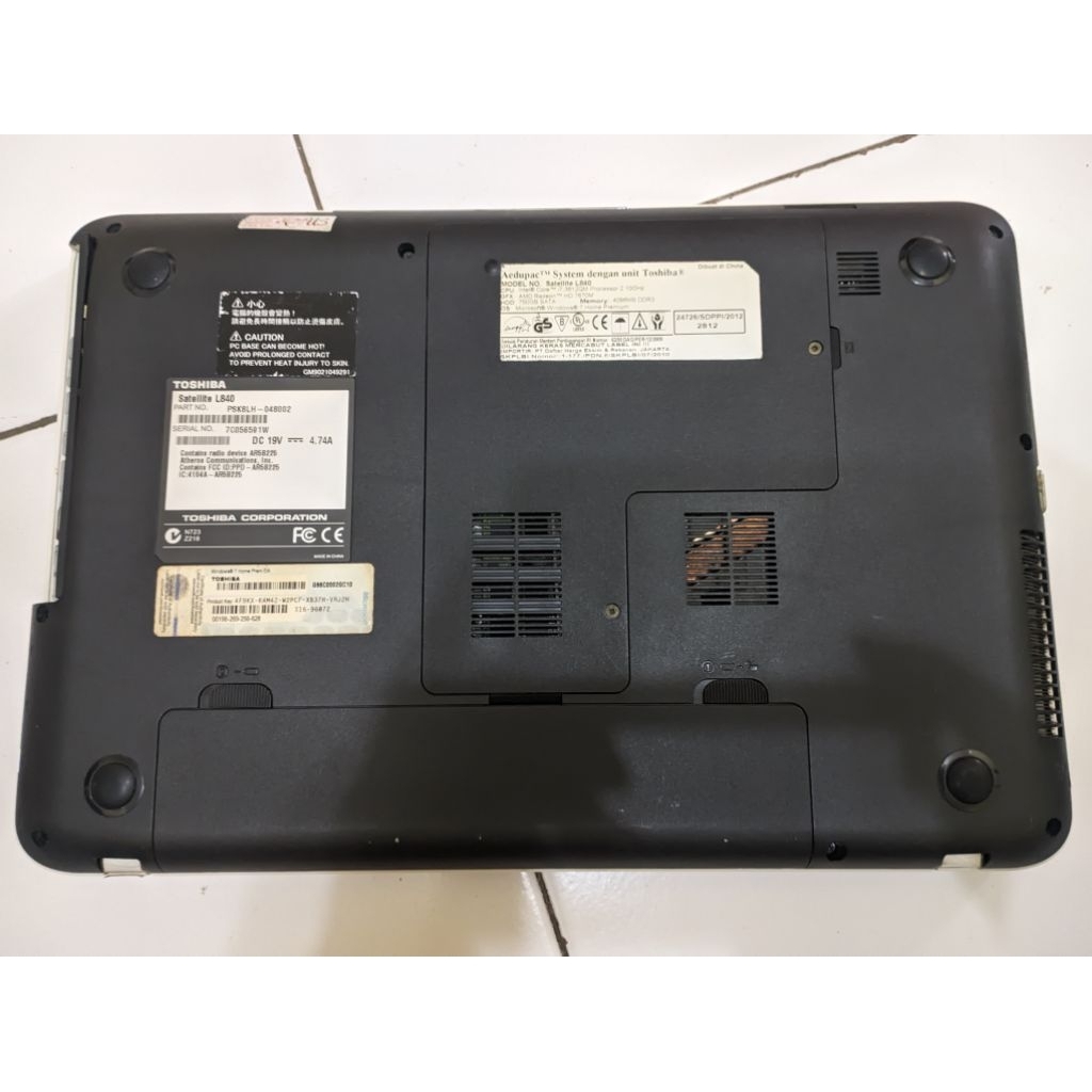 Laptop notebook Toshiba satellite L840