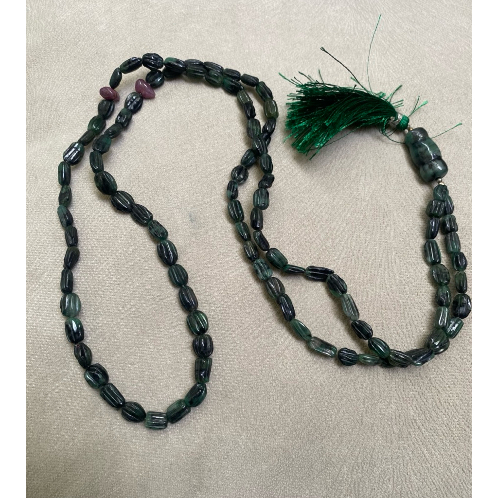 Natural Emerald Beryl Tasbih Asli Batu Zamrud Tasbih Natural Ruby Tasbih CT 212
