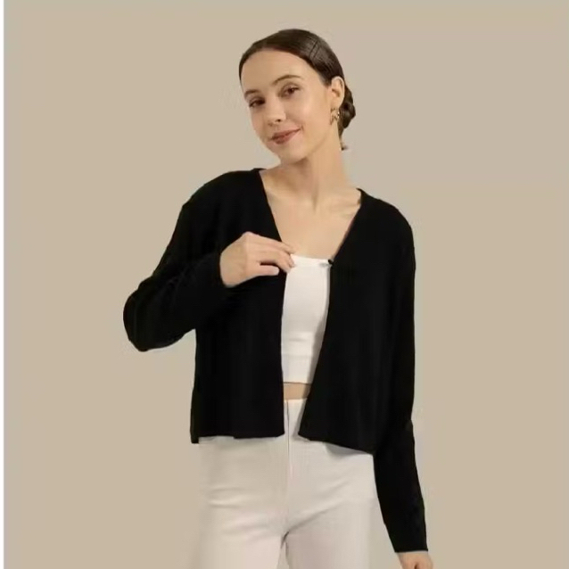CARDIGAN BAJU RAJUT OVERSIZE CROP ATASAN WANITA KOREAN STYLE/Arina Button Cardi Cardigan Rajut Emily