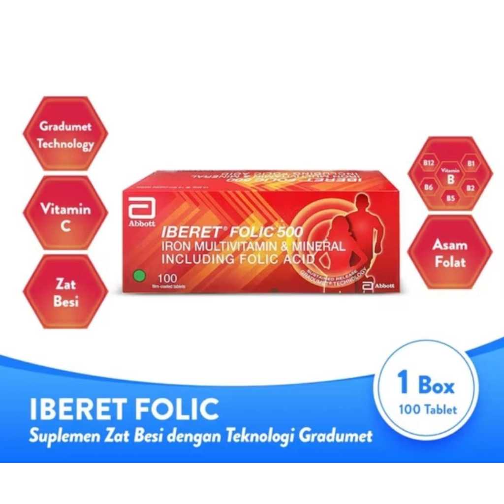 Iberet Folic 500mg 1 STRIP 10 Tablet