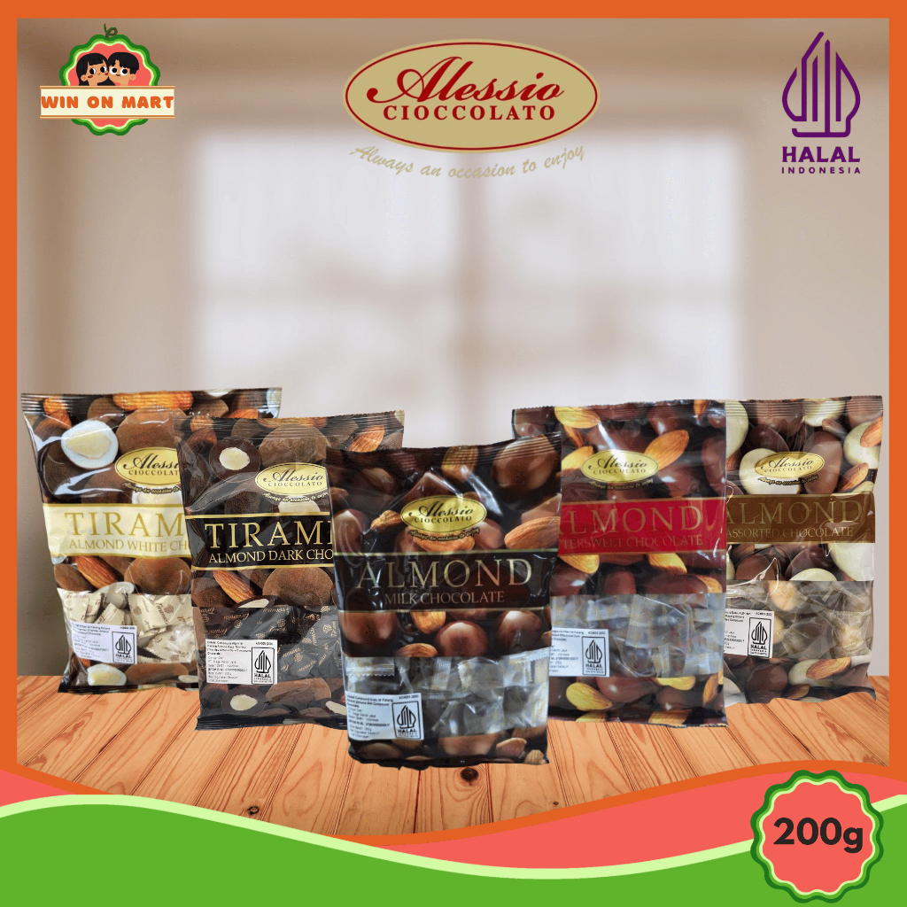 Alessio Almond Chocolate Tiramisu Coklat Malaysia Singapore 200g