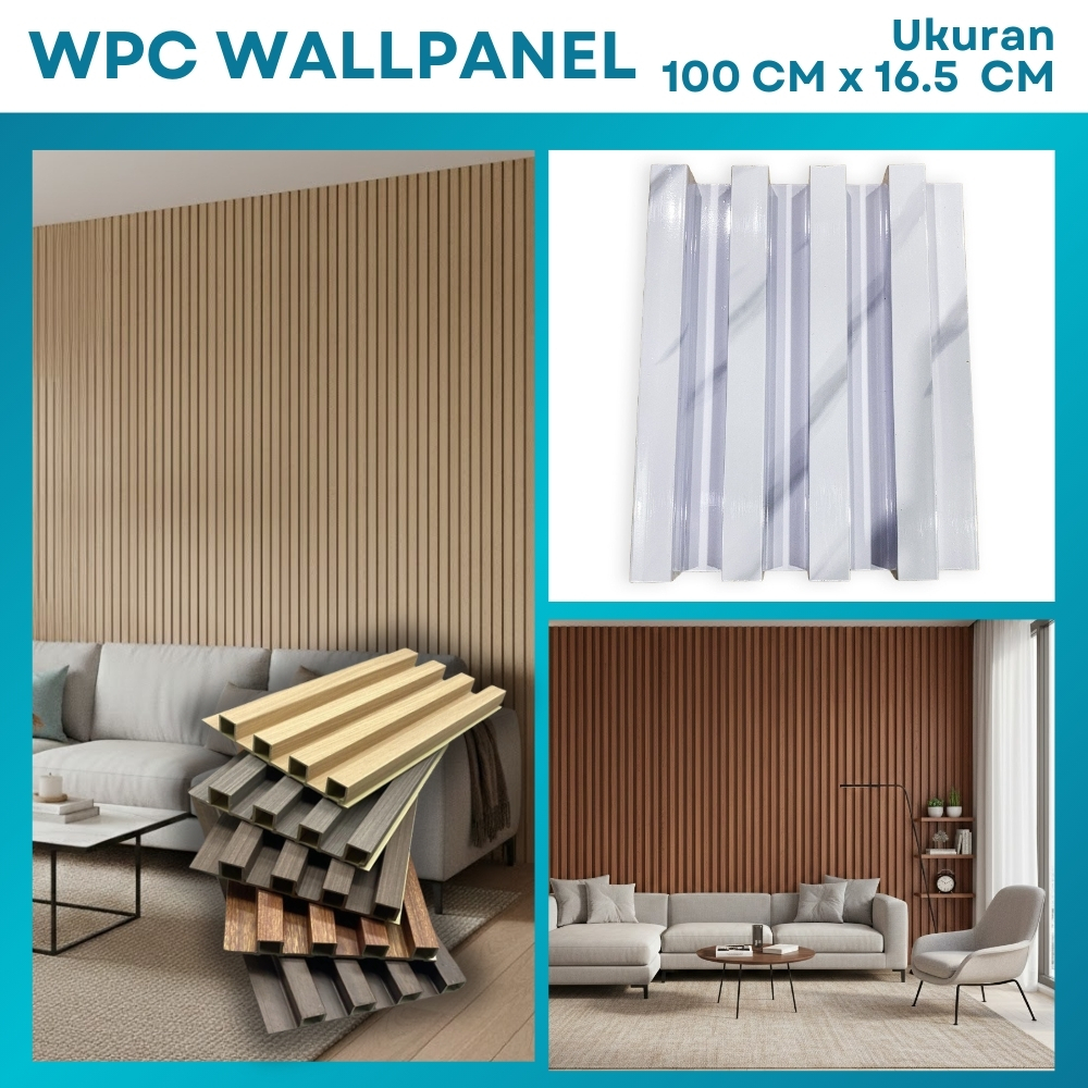 Wall Panel WPC Dekorasi Dinding Kamar Tidur Wallpanel PVC Panel Board  Meter Kualitas Premium