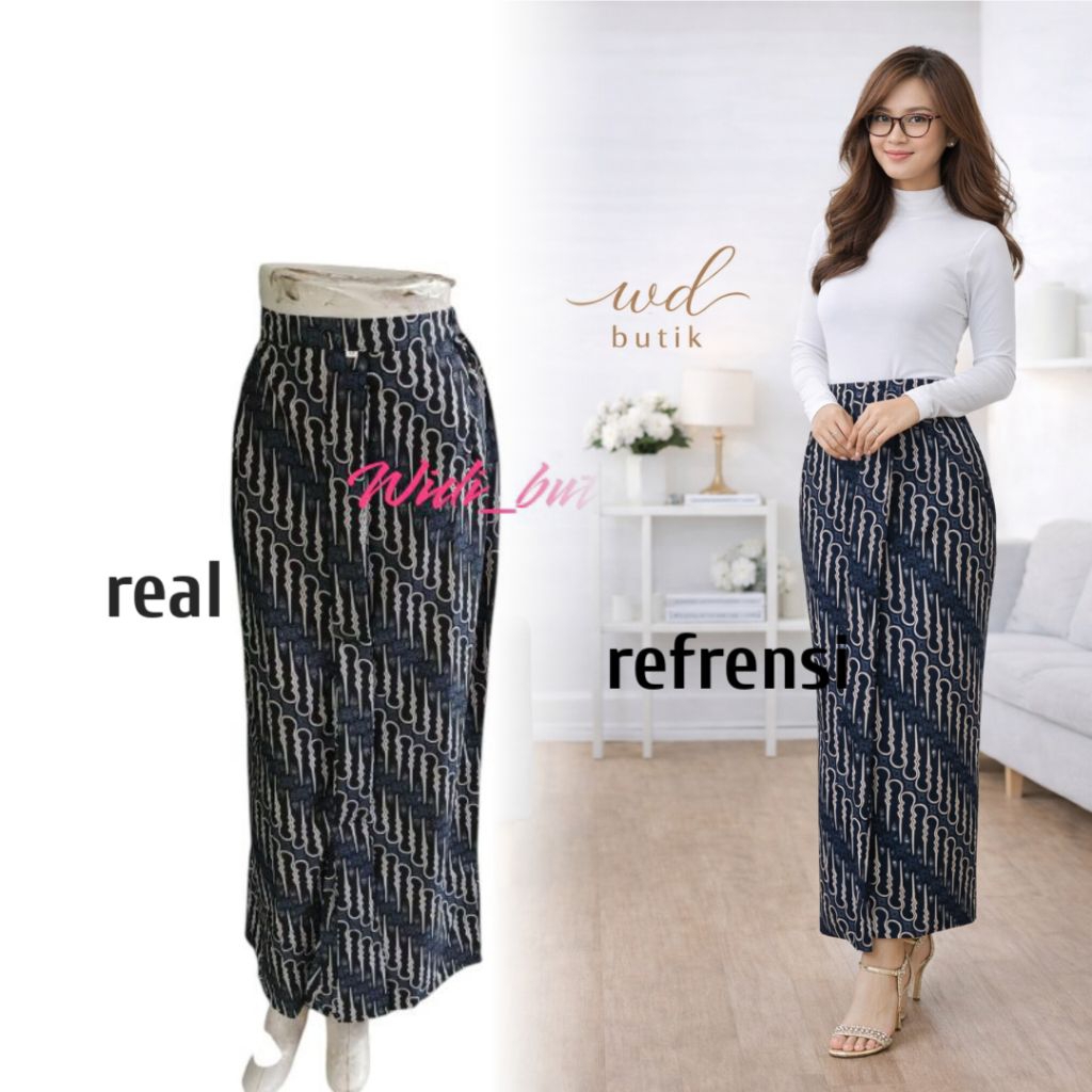 Rok Span Batik Wiru/Rok wiron jawa /Bukan Wiron Plisket