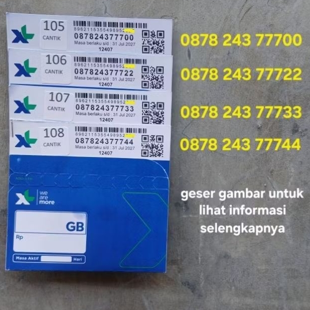 Nomor Cantik XL Kartu Perdana 4G bukan 10 digit 11 nomer