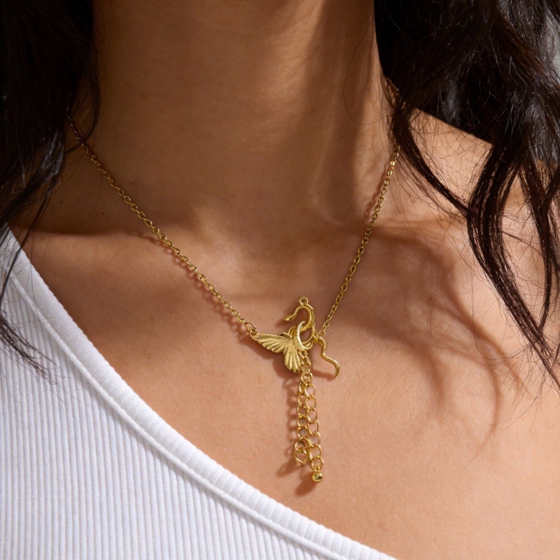 KALUNG ELEGANT Butterfly GAYA KOREA SIMPLE model korea simple elegant gold necklace glam