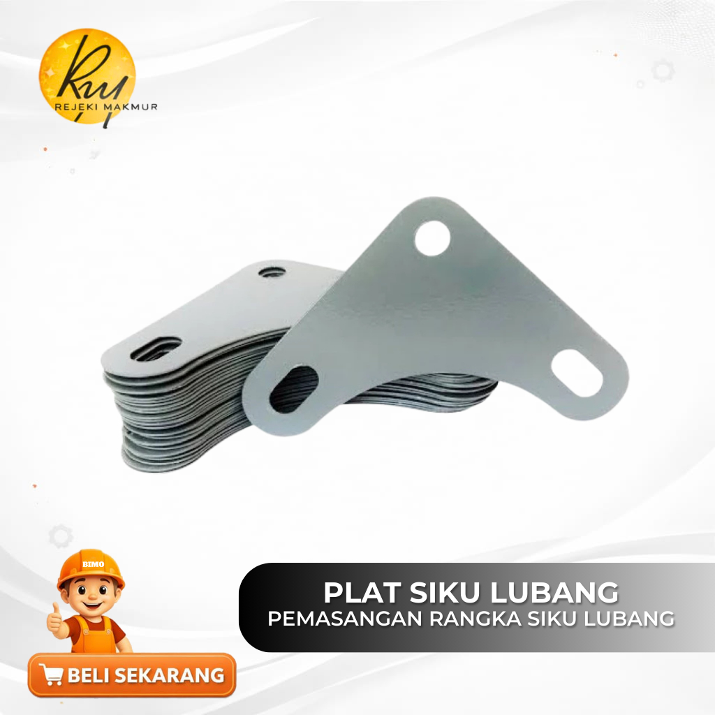PLAT SIKU LUBANG TEBAL PUTIH