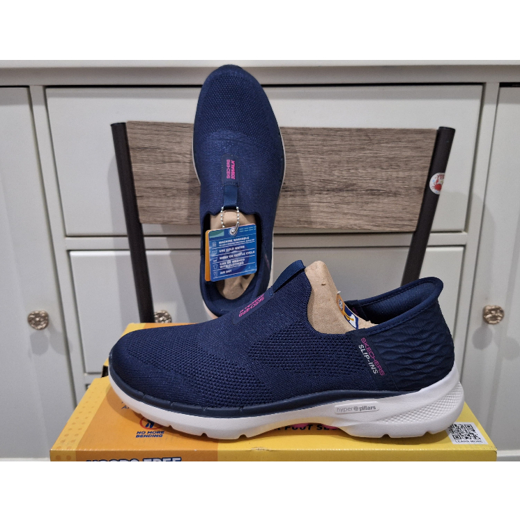 SKECHERS size 40 - Sepatu Women's SKE Go Walk 6 - Fabulous View Original Navy
