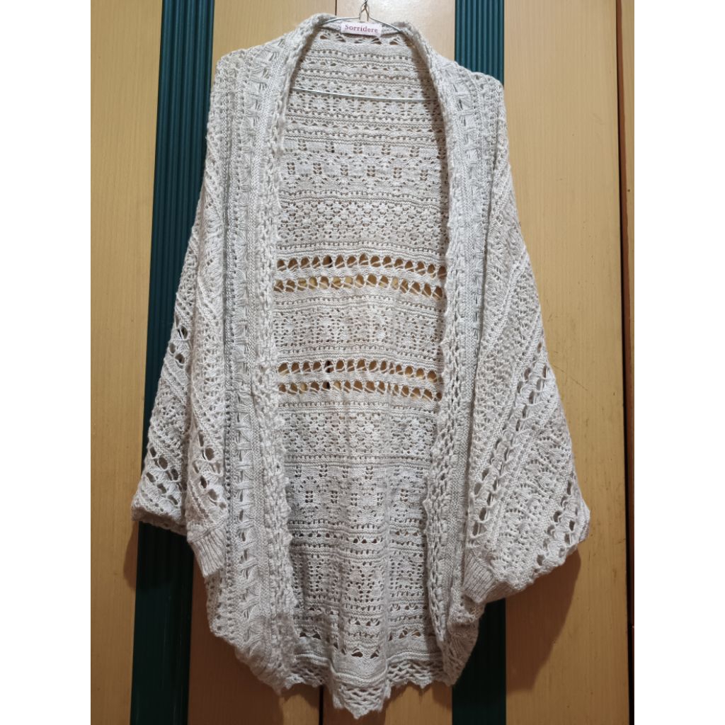 PRELOVED OUTER RAJUT PREMIUM BATWING JARING-JARING MURAH