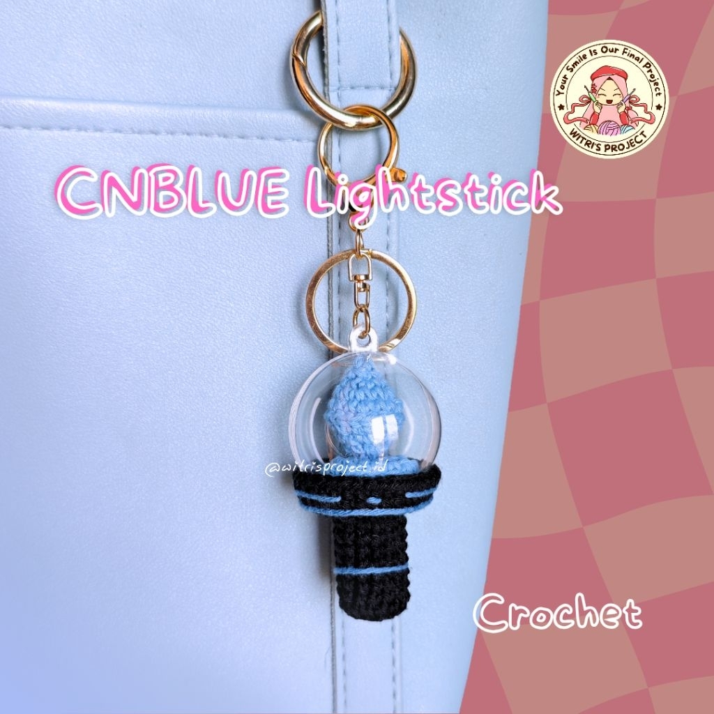 WITRI'S PROJECT Gantungan Kunci Lightstick CNBLUE Fanmade Handmade Rajut Crochet