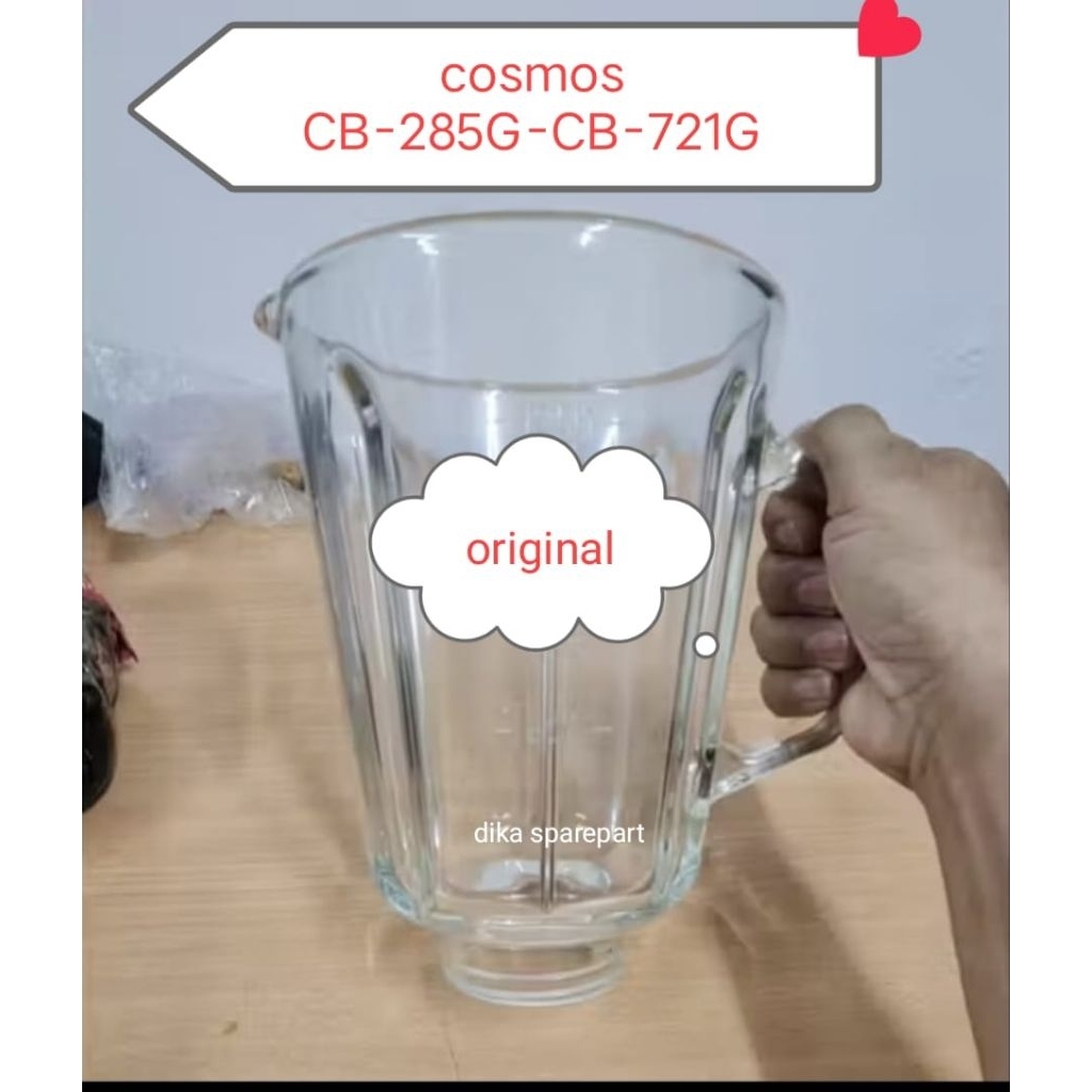 gelas blender cosmos bahan kaca cb285G - cb171G