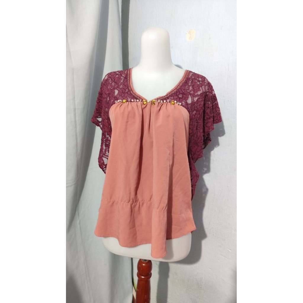 atasan axes femme brukat marun