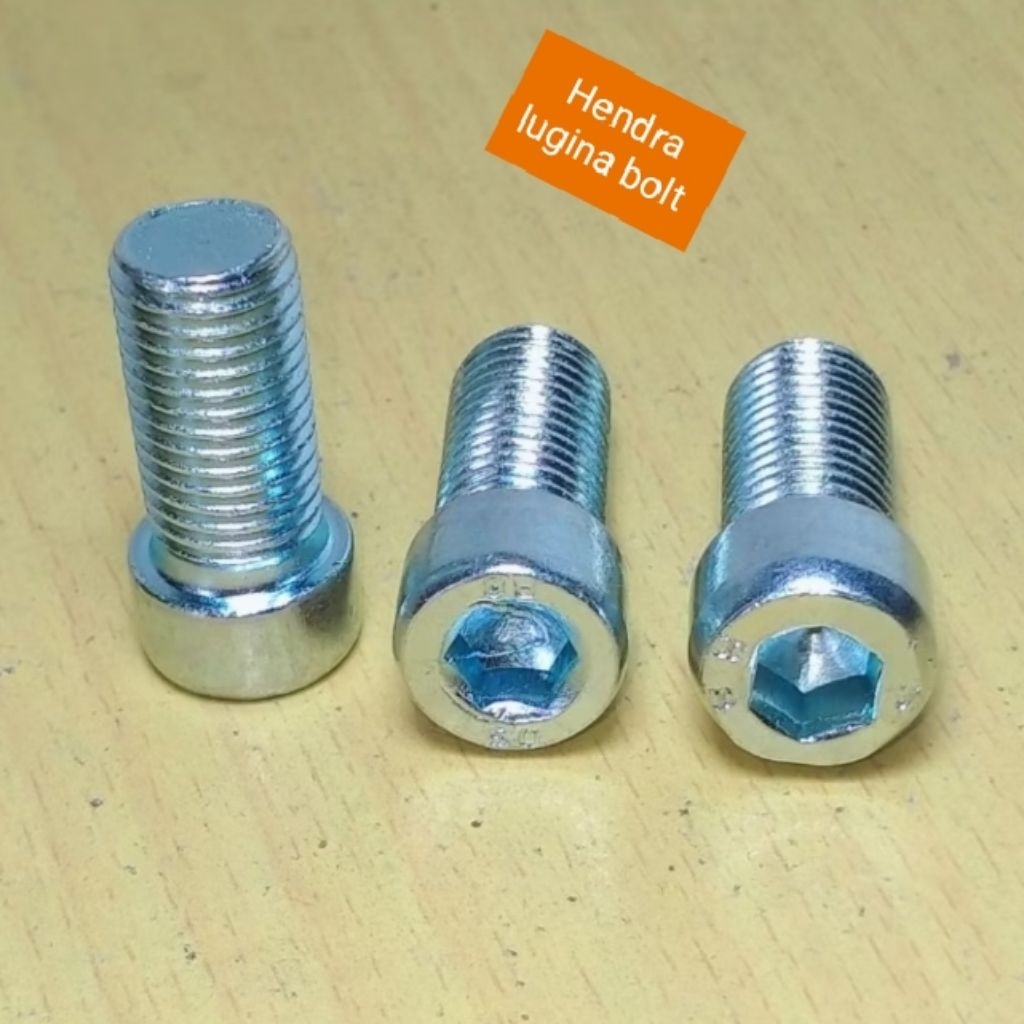 baut L m10x20 pitch 1,25 ulir kiri kunci L 6 Baut L baja grade 8.8 m10 halus