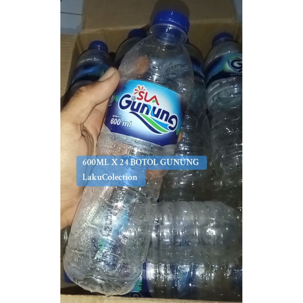 Botol kosong 600 ml bekas air mineral gunung
