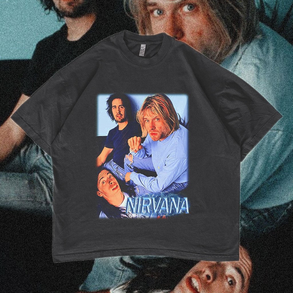 Nirvana Bootleg Oversized T-shirt Vintage Band Cotton 24s