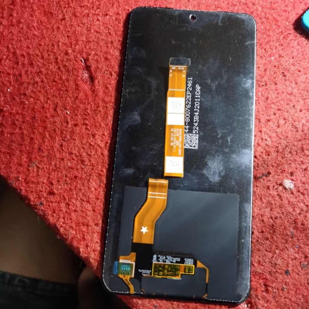 lcd oppo a60 ori cabutan masi mulus minus flexible putus.